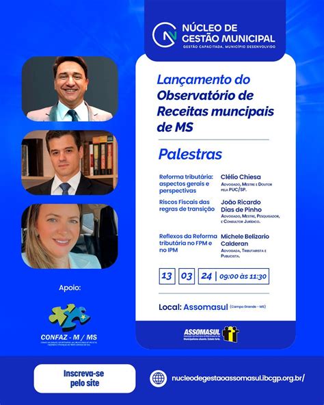 Observat Rio De Receitas Municipais Lan Ado Em Ms Para Fortalecer A