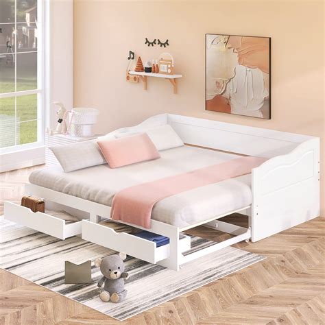 Buy Vogu Extendable Daybed With Trundle Bed Twin To King Daybed