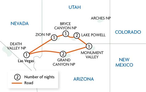 Grand Circle Route Map