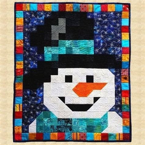 January Snowman Quilted Wall Hanging Pattern Quilts Christmas Quilt