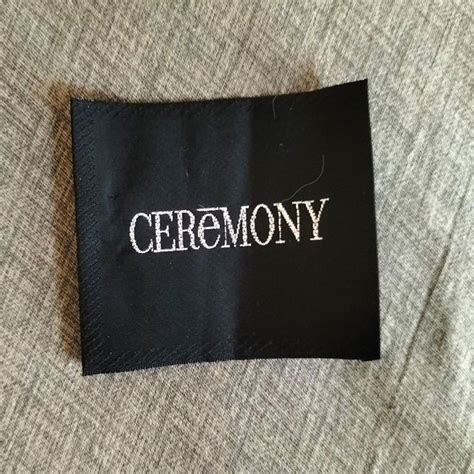 Black Base Custom Embroidered Garments Woven Label Laser Cut At Rs