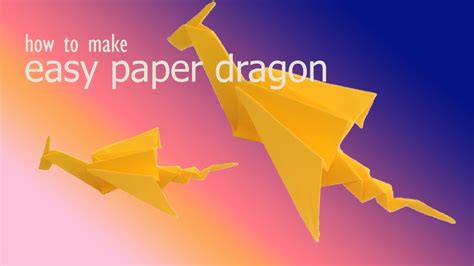 Paper Dragon How To Make An Paper Dragon Easy Origami Dragon Youtube