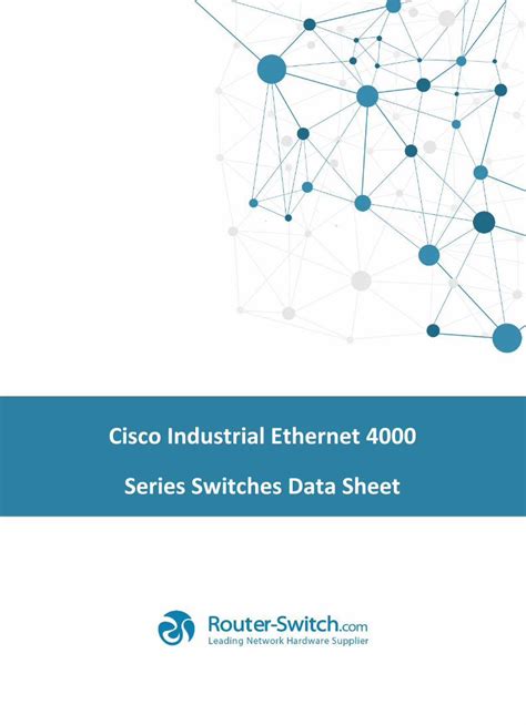 Pdf Cisco Industrial Ethernet 4000 Series Switches Data Sheet · Email