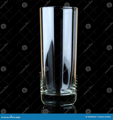 Cocktail Glass Collection Collins On Black Background Stock Illustration Illustration Of