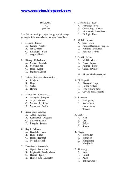 Soal Latihan Usm Stan Plus Bahaslengkap Paket Haryahutamas Page