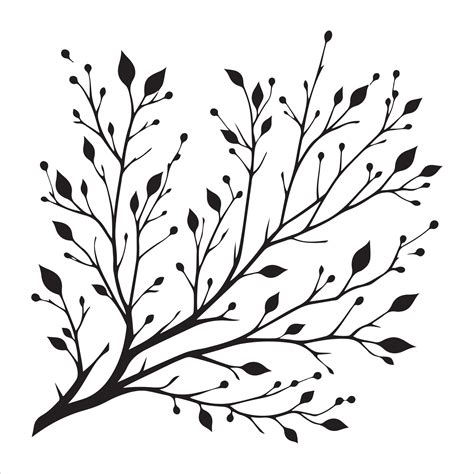 Minimal Autumn Naked Tree Vector Silhouette Vector Art At Vecteezy