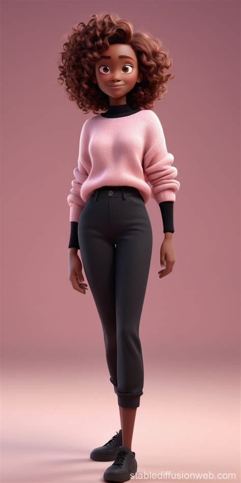 Black Lady In Pink Background Stable Diffusion Online