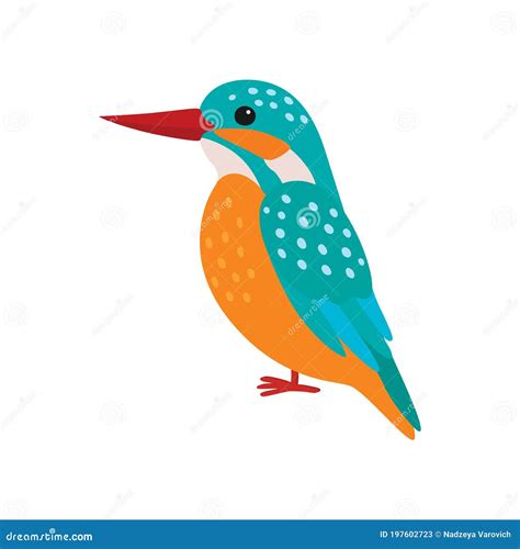 Kingfisher Vector Illustration Flat Style Profile Side Cartoondealer