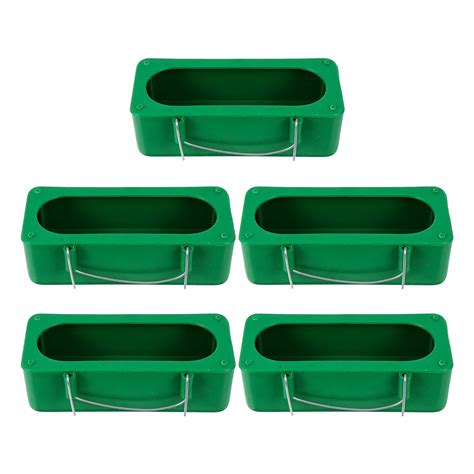 ABBA 5pcs Plastic Bird Feeder Manger Bird Feeding Boxes Parrot Feeder