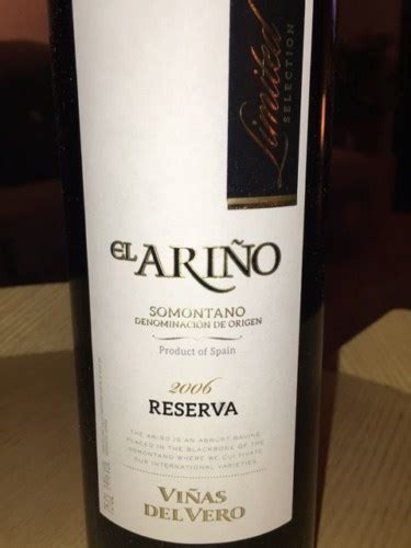 Viñas del Vero El Ariño Reserva Limited Selection Somontano Vivino US