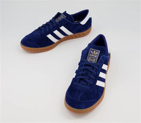 Adidas Hamburg Trainers Blue White Gum His Trainers