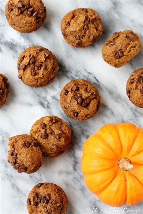 Whole Wheat Mini Pumpkin Muffins Tinas Chic Corner