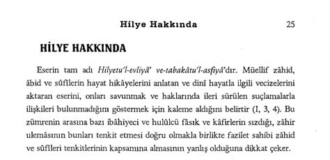 Hilyetü l Evliya Fihrist pdf