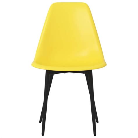 Dining Chairs 6 Pcs Yellow PP