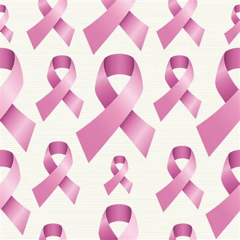 Pink Cancer Ribbon Seamless Background Stock Vector Image By