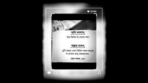 আমার প্রিয় জিনিসটা আল্লাহর কাছ থেকে পেলাম না👳‍♀️🖤 আল্লাহ বললেন