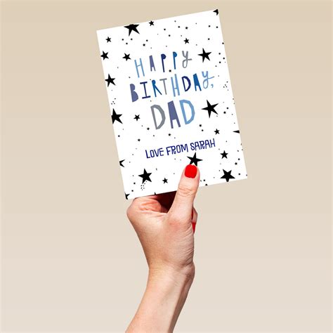 Personalised Happy Birthday Dad Editable Card Hallmark