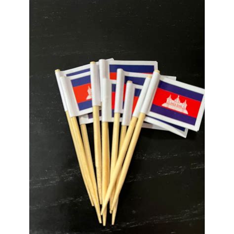 Jual Pc Topper Bendera Kamboja Hiasan Kue Tusuk Gigi Topper