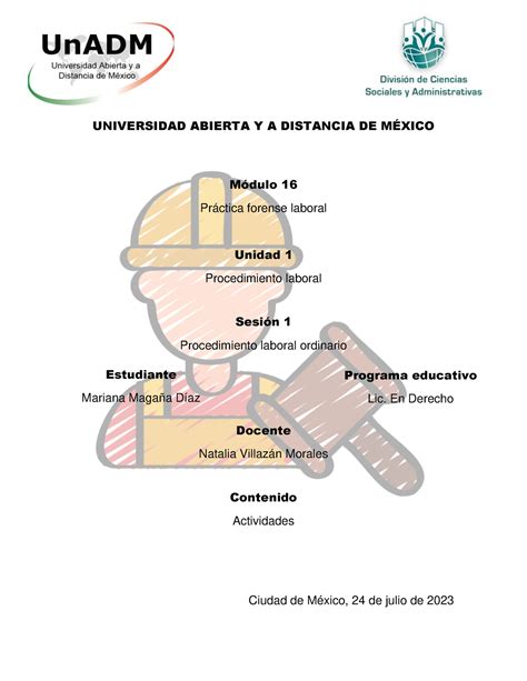 M U S Mamd Practica Forense Laboral Universidad Abierta Y A