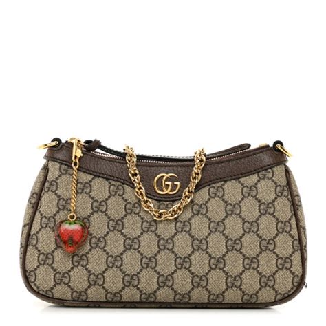 Gucci Gg Supreme Monogram Textured Dollar Calfskin Web Small Ophidia Gg