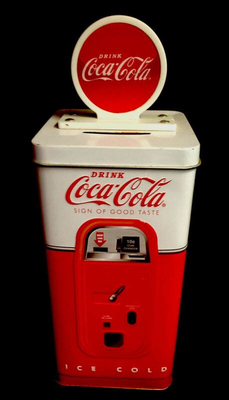 COKE BANK COCA COLA TIN BOX VENDING DRINK MACHINE NEW 2012 TIN CO COIN