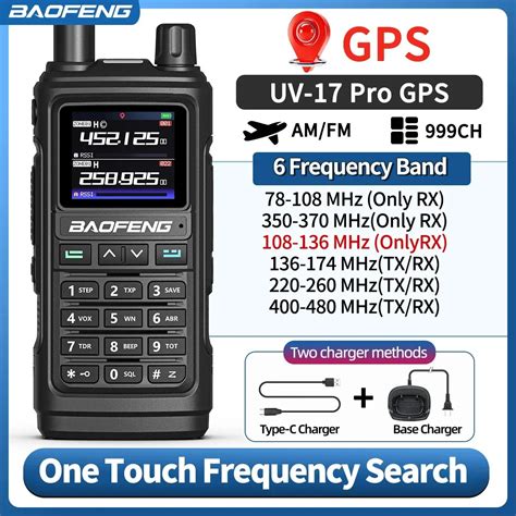 Baofeng Uv Pro Gps Walkie Talkie Air Banda Completa De Largo Alcance