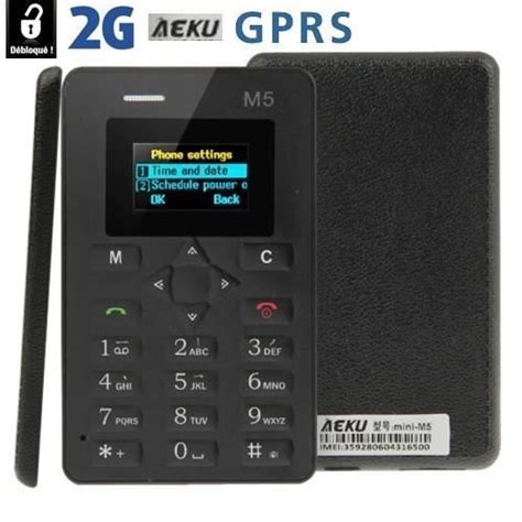 Aeku M5 Noir Gsm 2g Micro Sim Gprs Achat Téléphone Portable Pas