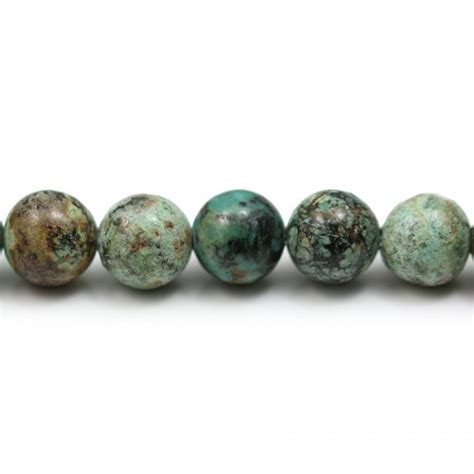 African Turquoise Natural Stone Bead France Perles World Of Pearls