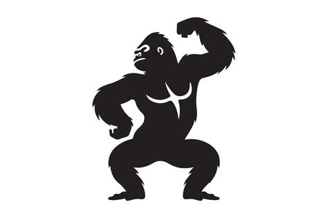 Gorilla silhouette illustrator 47804581 Vector Art at Vecteezy