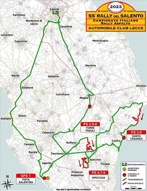 Rally Del Salento Elenco Iscritti Tabella Tempi E Distanze