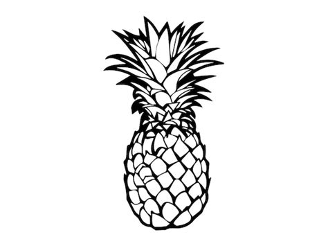 Pineapple Outline SVG Pineapple Clipart Pineapple Files for - Etsy Australia