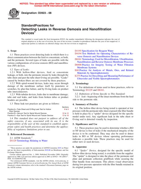 Astm D Standard Practices For Detecting Leaks In Reverse