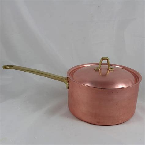 1801 Paul Revere Signature Copper Cookware 2 12 Quart Sauce Pan And Lid Everything