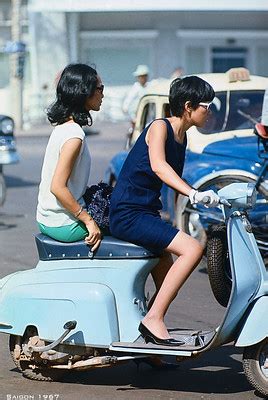 Saigon Two Vietnamese Women Riding On Motorcycle Flickr