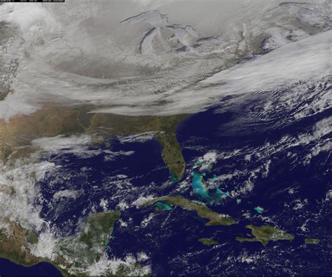 Satellite shows the snow-covered US deep freeze