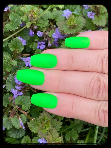 Matte Green Nail Polish Green Polish Matte Neon Nail Polish | Etsy