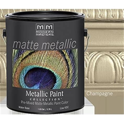 Modern Masters Mm206 1 Gallon Champagne Matte Metallic Paint Walmart