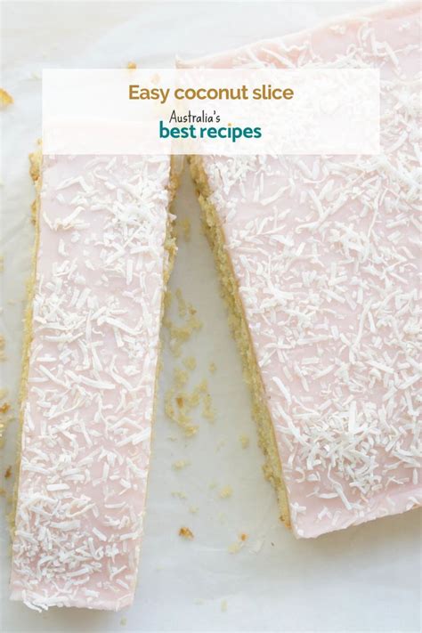 Easy Coconut Slice Recipe Coconut Slice Slices Recipes Recipes