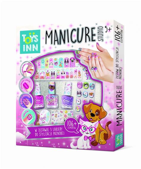 MANICURE DLA CÓRKI TIPSY I NAKLEJKI NA PAZNOKCIE 12824676995 Allegro pl