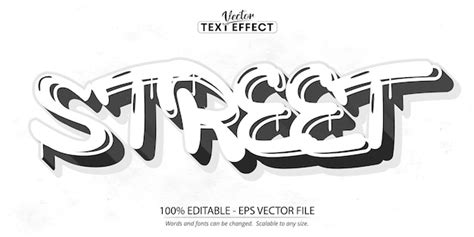 Premium Vector Graffiti Text Effect Editable Street Text Style