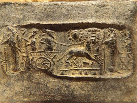 Mesopotamia Chariot Cylinder Seal Impression Elamite Invasion Of