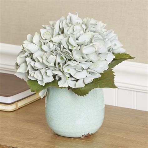 Faux Blue Hydrangea In Ceramic Vase And Reviews Joss And Main