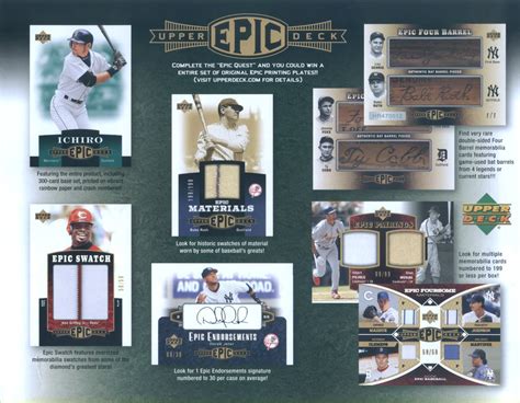 Upper Deck Epic Case Hobby Baseball Potomac Distribution