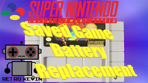 Replacing A Saved Game Battery For Snes Games Youtube