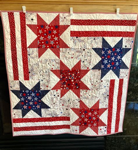 Patriotic Wall Hanging X Patriotic Quilt Americana Wall Quilt Red