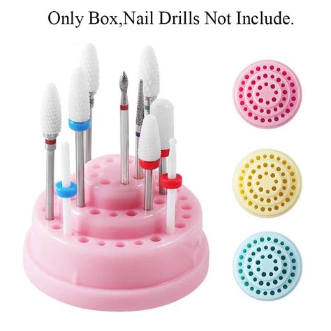 48 Holes Nail Drill Bit Holder Storage Case Stand Display Manicure