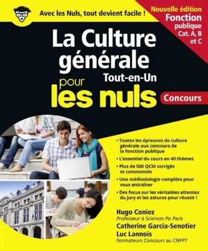 La Culture G N Rale Tout En Un Pour Les Nuls De Hugo Coniez