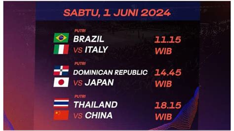 Jadwal Acara MOJI TV Hari Ini Sabtu 1 Juni 2024 Jam Tayang Live VNL