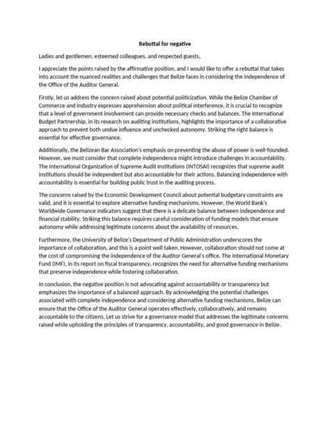 Rebuttal Negative 2 Pdf