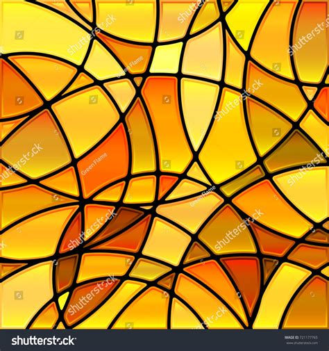 Abstract Vector Stainedglass Mosaic Background Orange Stock Vector